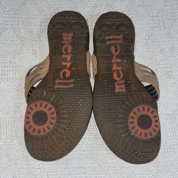 Merrell Women’s Casual Sandals Size 8 M Brown Leather Beach Cruise Island - Picture 6 of 12